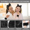 EIMMBD Face Wash Headband Wristband Set, Wrist Towels for Washing Face, Microfiber Face Washing Wristbands Makeup Headband Spa Wash Towel Band Absorbent Wrist Sweatband for Women (Black, 9 PCS)