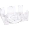 Brybelly Elite Rotating Card Deck Tray | Standard Sized Playing Cards | Rotates in Any Direction | Clear | 6 Deck Tray