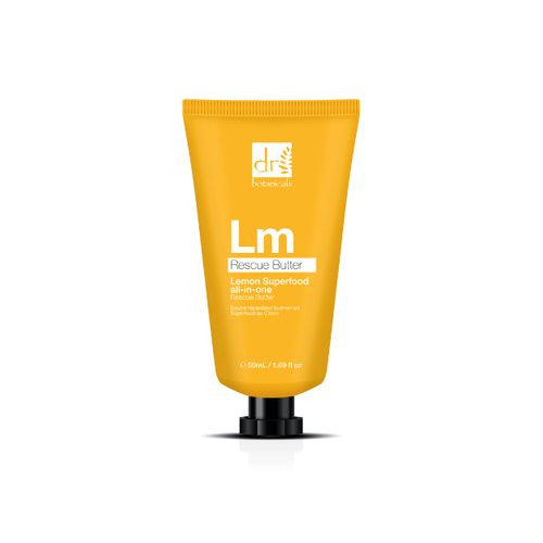 Dr Botanicals Lemon Rescue Body Butter w/Shea - Spa Quality Moisturizer - Dry Skin - Feet - Elbows - Knees - Coconut Lemongrass & Almond Oil - Penetrates Fast - Soft Supple & Radiant - 1.69oz