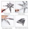 6 Pcs Silver Star Foil Balloons One-Piece 14-Pointed Star Balloons 4D Starburst Cone Mylar Balloons 22inch Christmas Birthday Wedding Wedding Anniversary Party Supplies(Silver)