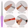 6 Pcs Metal Nail File Double Sided Grit Fingernails Filers Stainless Steel Natural Finger Nail Filers Nail Emery Boards Tool Accessories for Home Salon Shaping Styling Gel and Acrylic Nails