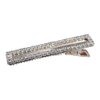 Gold and Silver Crystal Metal Alligator Clips Duckbill Clips Hair Clips Rhinestone Stylish Hair Barrettes with Teeth Hair Pins Bobby Pin Hair Slide for Women Girl Hair Jewelry Accessories (L)