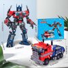 TIALLOW Transform Sets Robot Building Block Toys，2-in-1 Transforming Mech Truck Building kit，Christmas Birthday Gift for Adults Boys Age 8-12 (Blue)