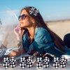 2PCS Black and White Checkered Bow Hair Clips, Racing Flag Checkered Hairpin 4 Inch Bow Hair Accessories for Racing Fan, Teens,Girls
