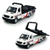 Flatbed Truck Toy Rescue Tow Truck Transport Trailer Car Carrier Metal Diecast Pull Back Vehicles 2 in 1 Vehicle Playset Toy Trucks for Boys Kids Toddlers Birthday Gifts for Age 3 4 5 6, White