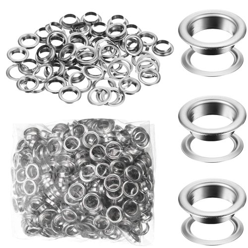 500 Pieces Grommet and 500 Pieces Washer Grommet Kit Finish Grommet Eyelet for Clothes Fabric Leather Tag Bag (3/8 Inch)