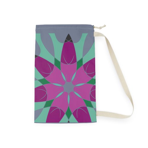 Colorful Boho Laundry Bag Chic Storage Solution Eco-Friendly Tote Gift Students Camping '2.common.journey' Art Mitzisniftis