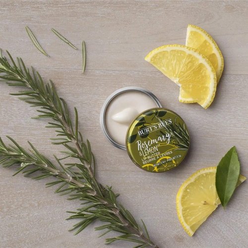 Burt's Bees 100% Natural Moisturizing Lip Butter with Rosemary & Lemon, 6 Tins