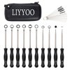 LIYYOO Carburetor Adjustment Screwdriver Tools, Carburetor Adjusting Tool (10pcs) for Common 2 Cycle Carburator Small Engine Carburetor Adjusting Tool with Carburetor Cleaning Brush Needle Kit