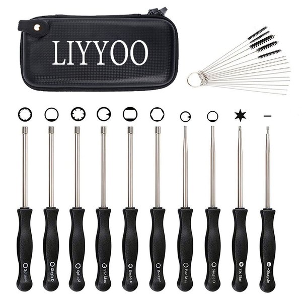LIYYOO Carburetor Adjustment Screwdriver Tools, Carburetor Adjusting Tool (10pcs) for Common 2 Cycle Carburator Small Engine Carburetor Adjusting Tool with Carburetor Cleaning Brush Needle Kit