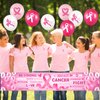 Breast Cancer Awareness Party Decorations Pink Breast Cancer Awareness Banner Yard Sign and 18 Pcs Breast Cancer Balloons for Pink Ribbon Breast Cancer Awareness Charity Party Supplies(Black Pink)