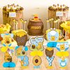 Z1juce Winnie Boys Honeycomb Centerpieces - 12PCS Winnie Honeycomb Centerpieces for Baby Shower Decorations Winnie Boys Birthday Party Table Centerpieces Table Topper for Baby Birthday Party Supplies
