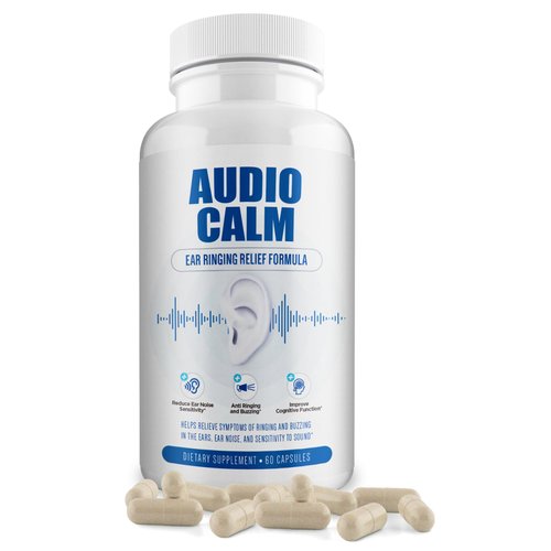 Audio Calm - Tinnitus Relief for Ringing Ears - Ear Health Vitamins - Natural Stop Tinnitus Relief Solution - Rapid Ear Ringing Relief, Buzzing, Clicking and Reduce Ear Noise | 60 Capsules (1)