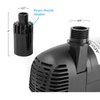 12V - 24V DC Brushless Submersible Water Pump, 410GPH, for Solar Fountain, Fish Pond, and Aquarium
