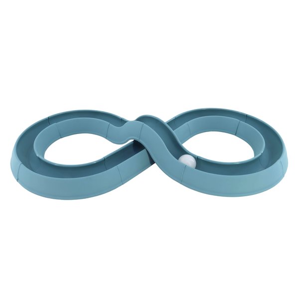 Coastal Pet Turbo Track Cat Toy - Cat Ball Toy & Racetrack - Easy Assembly - Slate Blue (1 Pack)