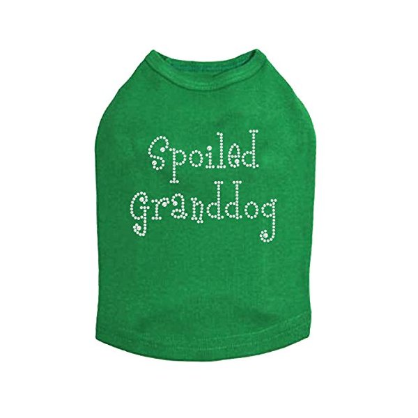 Spoiled Granddog Dog Shirt M KELLY GREEN
