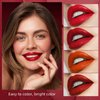 4 Colors Matte Cigarette Lipstick, Lip Tint Lip stain, Labiales Mate Velvet Lipstick 24 hours Long Lasting & Waterproof Tube Lipstick, Red Moisturizer Smooth Lip Stick Cosmetic