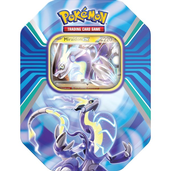Pokémon - Trading Card Game: Tin-Box Paldea Legends - Miraidon (1 Holographic Card & 4 Booster Packs)