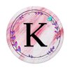 Cell Phone Pop Out Holder,Pink Purple Blue Flower Letter K PopSockets Grip and Stand for Phones and Tablets