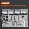HELIFOUNER 560 Pieces 18 Sizes Automotive Drain Plug Gaskets, Oil Crush Washers, Aluminum Flat Washers Assortment Kit (M6 M8 M10 M12 M14 M16 M18 M20 M22 M24)