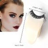 3 Layers Eyelash Storege Box with Mirror Circle Eyelash Holder Case with Lashes Trays & New Lash Clip Applicator Eye Makeup Tool for Women Girls Travel Case Pink