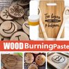 Wood Burning Paste Wax Kit 6pcs, 1.5OZ Wood Burning Gel with Wood Wax Polish, Heat Activate Paste for Craft Stencil, Etching Cream Wood Burning Design for Beginners DIY on Wood, Canvas, Denim