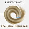 LADY MIRANDA 16 Inch Tape in Hair Extensions Human Hair 40g/20pcs Blonde Hair Extensions Soft Hair Extensions Real Human Hair Invisible Tape in Hair Extensions (9A/60, 16 Inch)