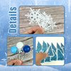 Snowflake Cake Toppers with Blue Ball Cake Decoration for Wedding Cake Decoration Birthday Party Christmas Themed Party Supplies