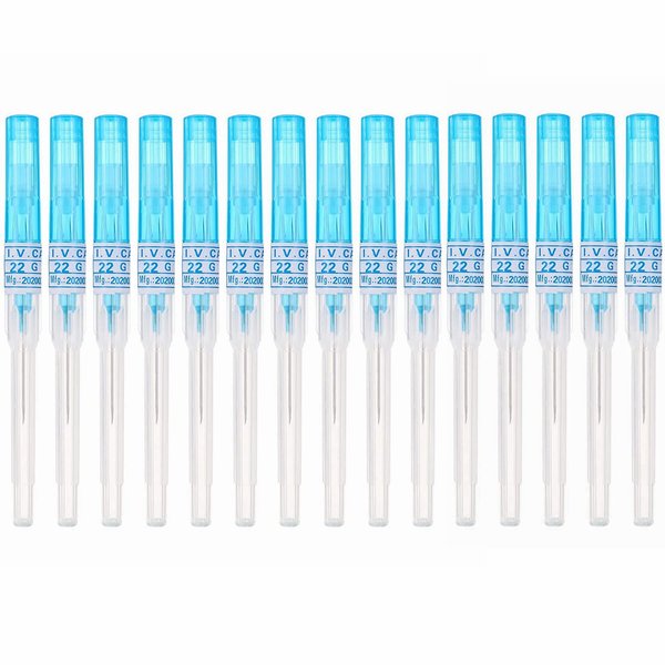 Piercing Needles,15PCS 22G IV Catheter Needles 22 Gauge Disposable Stainless Steel Hollow Piercing Needles