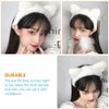 minkissy Cat Ears Cat Ears Plush Cat Ear Headband, 2pcs Furry Cat Ear Hair Band Lovely Ears Hairband Face Washing Headband for Women Girls White Black Cat Ears Womens Headbands