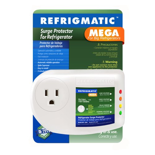 Refrigmatic MEGA Electronic Voltage & Surge Protector for Big Refrigerators 27 cu. ft. or More