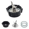 for Oster Blender Replacement Parts Blender Ice Blade with Jar Base Cap and Two Rubber O Ring Seal Gasket Accessory Refresh Kit