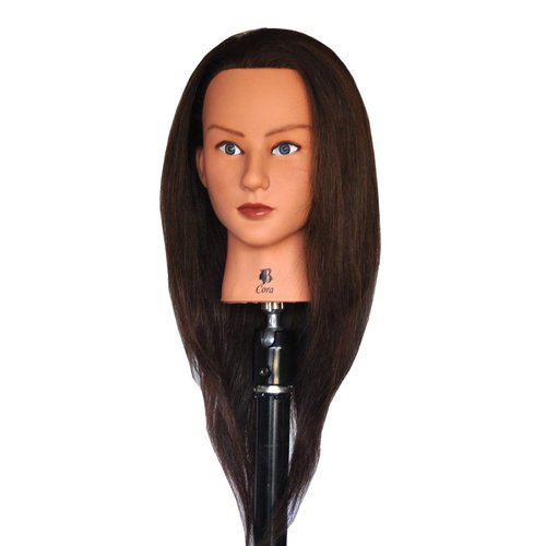 HairZtar Human Hair 18-20" Mannequin Head Hairdresser Training Head Manikin Cosmetology Doll Head (CORA)