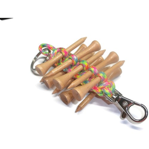 RedVex Paracord Golf Tee Holder - Confetti Color - Holds 10 Golf Tees