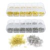 1720pcs Jump Rings for Jewelry Making Kit with Jump Rings and Lobster Clasps，Gold & Silver Open Jump Rings for Necklace and Jewelry Repair，Jewelry Findings Kit for Jewelry Making Supplies