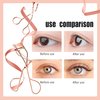 Eyelash Curlers Set with Regular & Mini Precision Eyelash Curler,Partial Lash Curler with Useful Gifts 1 Separator Comb 4 Extra Refills Pads 1 Disposable Mascara Wand Rose Gold