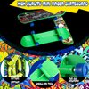 18 Pcs Mini Finger Skateboards Light up LED Finger Toys Novelty Glowing Skateboard Toys Fingerboard Decorations LED Fingertips Movement Finger Toy Skateboard Party Favors(Cool Style)