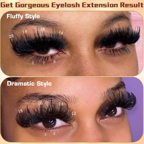 Fluffy Lash Clusters 10-20mm with Bottom Lashes 5-7mm Wispy Lash Clusters D Curl Eyelashes 3D Cluster Eyelash Extensions 154 PCS Natural Individual Lashes DIY At Home, by Anforlin