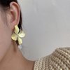 YienDoo Boho Big Flower Drop Earrings Vintage Gold Floral Petal Dangle Earrings Statement French Flower Pearl Drop Earrings Studs Wedding Bridesmaid Earrings Jewelry for Women and Girls