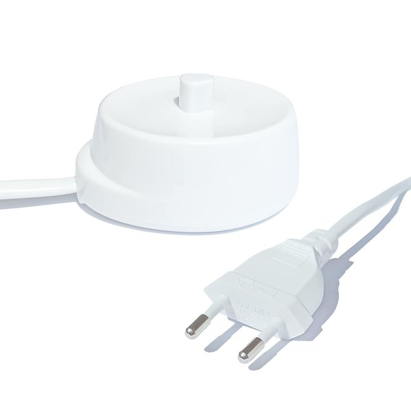 Electric Toothbrush Charger Base for Oral B Braun Type 3757- EU Plug 220V 240V,Replacement Charging Cord for Oral B Pro 1000 3000 6000 and Most