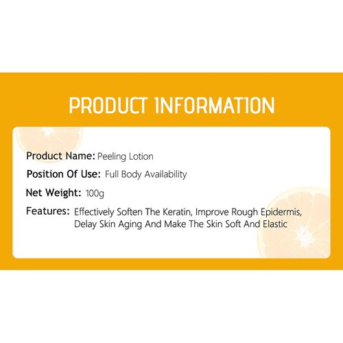 DISAAR BEAUTY Vitamin C Peeling Lotion Orange Extract Nourish Repair Hydrate Moisturizing Body Skin 100g / 3.38fl.oz