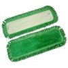 Real Clean 18 Inch Green Fringe Microfiber Dust Mop Pads (Pack of 2)