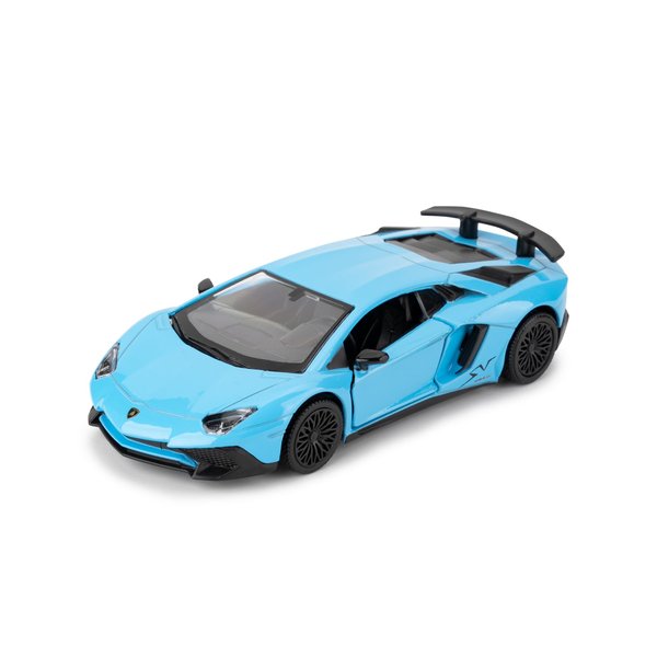 LOVEPOSELY 1:36 Scale Collectible 2015 Lambo LP750-4 SV Diecast Cars Models, Pull Back Vehicles Car Toy Birthday Gifts for Adult Kids Ages 3 + Year Old（Blue）
