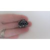 Small mini dark silver blue crystal hair claw clip bridal clip