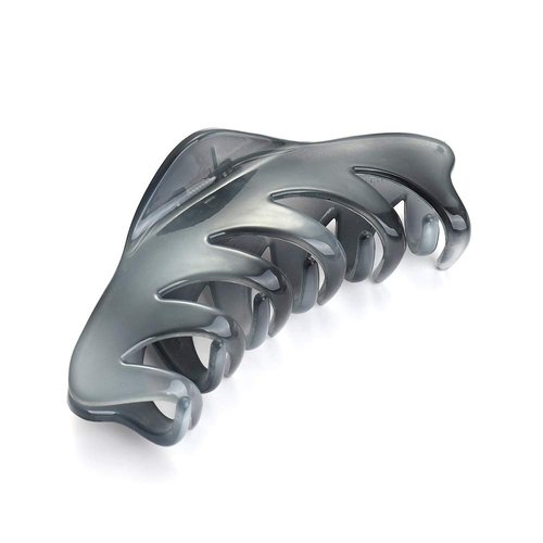 Liasun Premium Hair Claw Clip, Medium Strong Holding Power Hair Clips Clamps, Delicate Hair Grip for Women and Girls Hair Barrettes for Medium or Long hair (Gray)