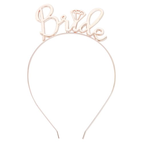 CIEHER Rose Gold Bride Headband for Bachelorette Party Favors