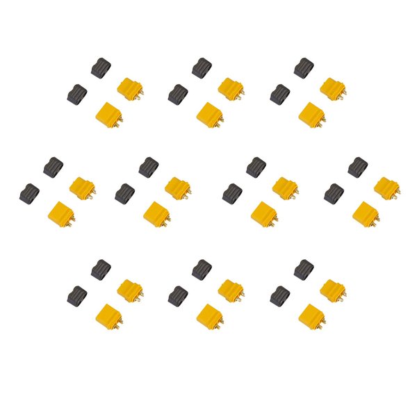 Venom Power Adapter - XT60+ Male and Female Connector Plug Set 10 Pairs - Powerful Current & Gold Plated - Fine Quality, Low Resistance - RC Vehicle Battery Charger Accessories & Parts