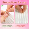 LOMIMOS 3090 Pcs Pearl Stickers,4 Size Self Adhesive Beige Flat Faux Back Pearl Embellishment Stickers Sheet for Face Beauty Makeup Hair Nail Phone DIY Craft Decor, 3/4/5/6mm
