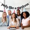 Party Like a Capricorn Banner, Big Capricorn Energy, Capricorn Season, 12 Zodiac Constellations Capricorn Birthday Party Decorations (Black)