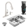 Moen Kitchen Sink Stainless Steel Basket Strainer with Drain Assembly, 3-1/2 Inch Sink Drain Stopper Plug, 22036